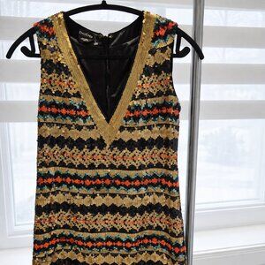 Bebe Sequin Party Dress • XS (also Fits Small) • Sparkly Event Wear